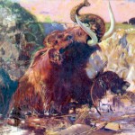 mammoth in tar pit